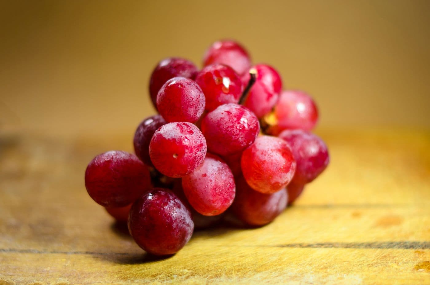 Close-up of premium red table grapes